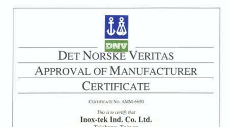 Renewed DNV certificate
