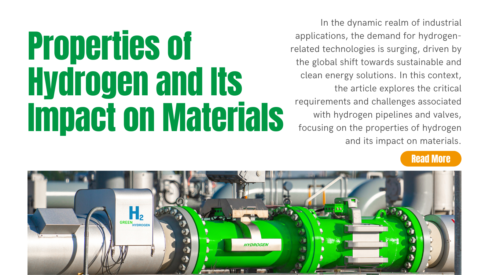 Requirements for Hydrogen Pipelines and Valves (Part 1) - Properties of Hydrogen and Its Impact on Materials | INOX-TEK