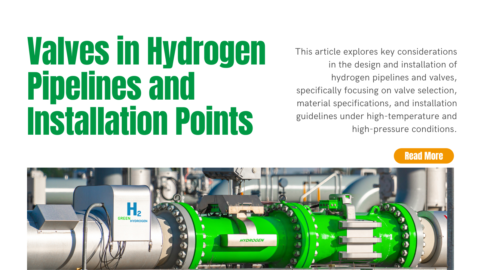 Requirements for Hydrogen Pipelines and Valves (Part 3) - Valves in Hydrogen Pipelines and Installation Points | INOX-TEK
