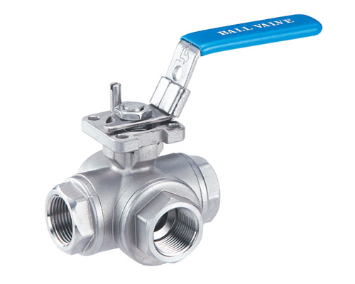 3-WAY FULL/ REDUCED PORT BALL VALVE, 1000PSI, DIRECT MOUNTING PAD