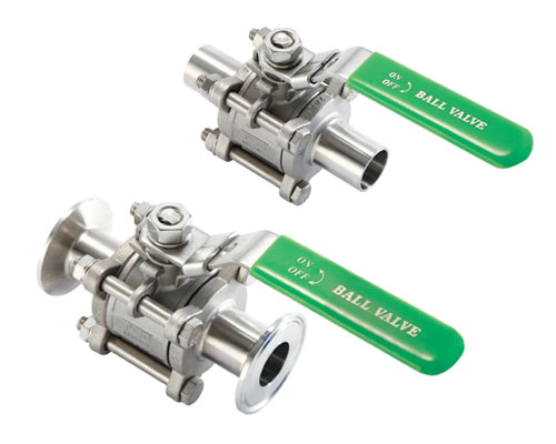 3-PC FULL PORT SANITARY BALL VALVE